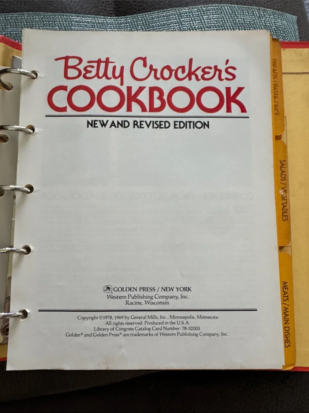 Vintage Betty Crocker's Cookbook - New and Revised Edition
